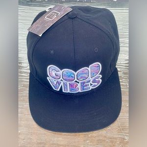 New Good Vibes embroidered logo‎ black hat psychedelic SnapBack adjustable